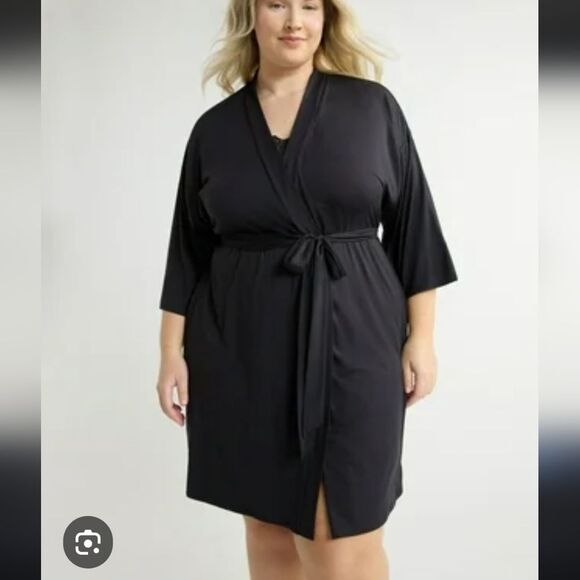 NWT joyspun black robe L - Picture 1 of 7